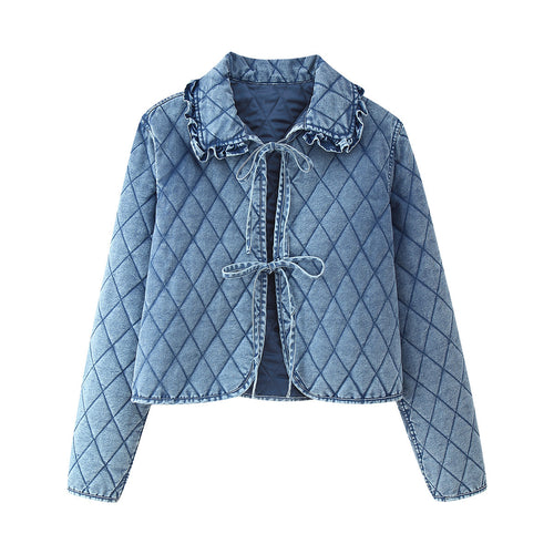 Ladies quilted transitional jacket with adjustable waist cord Amarae
