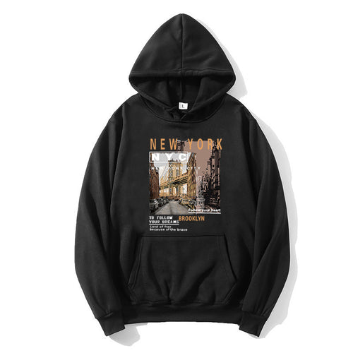Women's hoodie with stylish New York print Chic & Stil