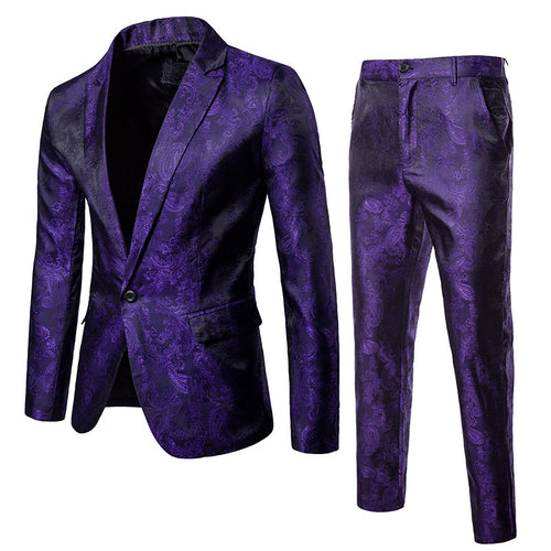 Elegant suit set for men with a fine paisley pattern Amarae