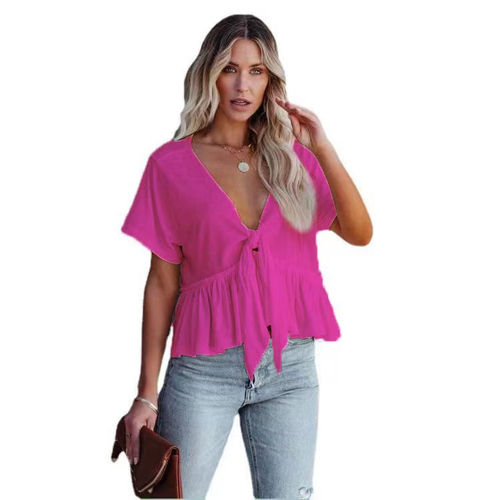 Blouse for women with a relaxed fit and gathers Lune London