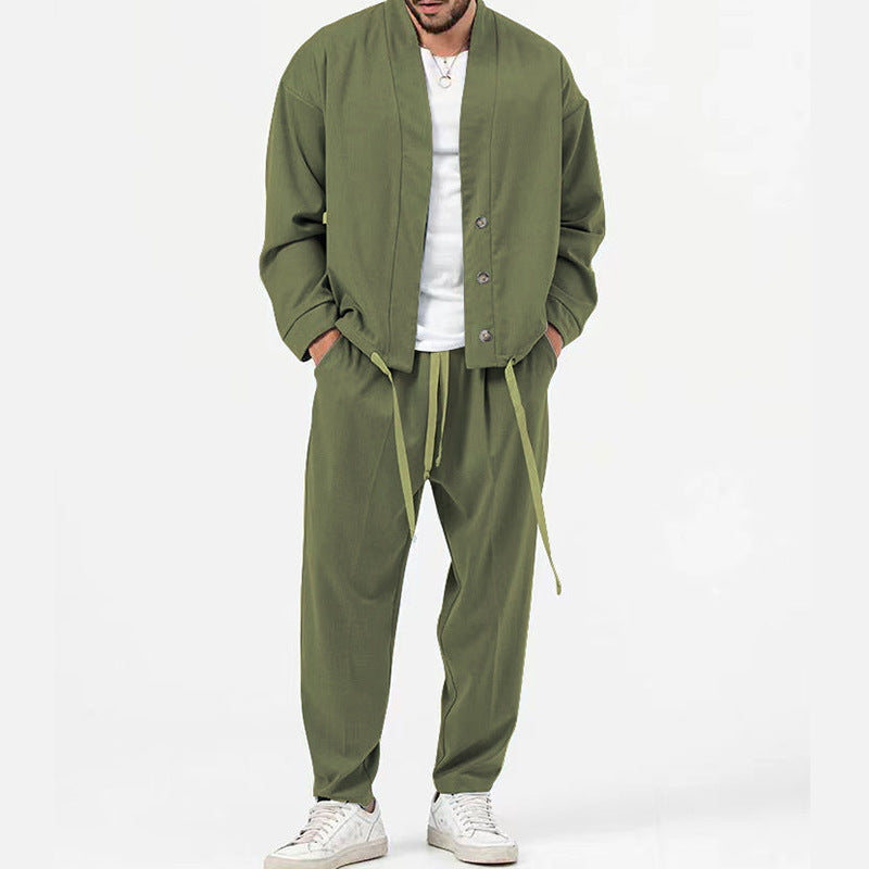 Men's stylish lightweight shirt jacket and casual pants Lune London