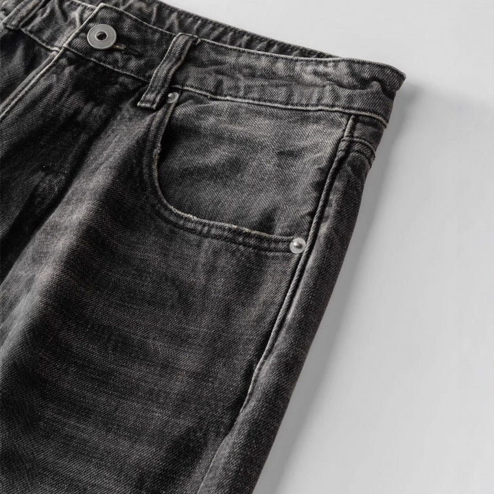 Men's loosely cut straight jeans in workwear style with used effect Amarae
