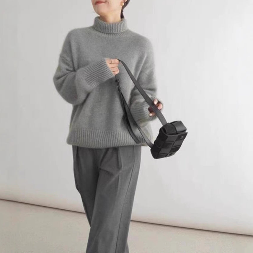 Pull à col roulé pour femmes en laine de haute qualité Chic & Stil