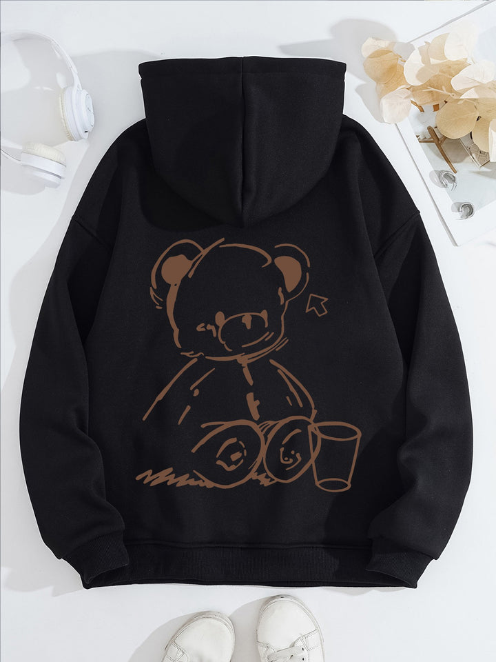 Women's Hoodie with Casual Bear Design Chic & Stil