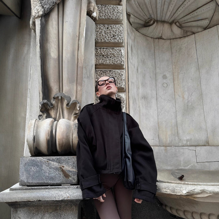 Oversized wool jacket for women with an elegant cut and practical pockets Lune London