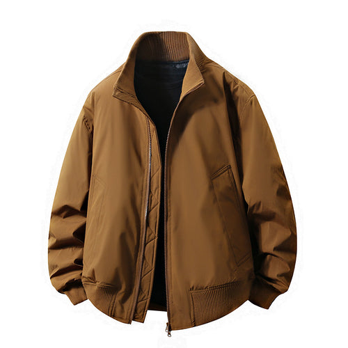 Men's transitional jacket with high collar and practical pockets Amarae
