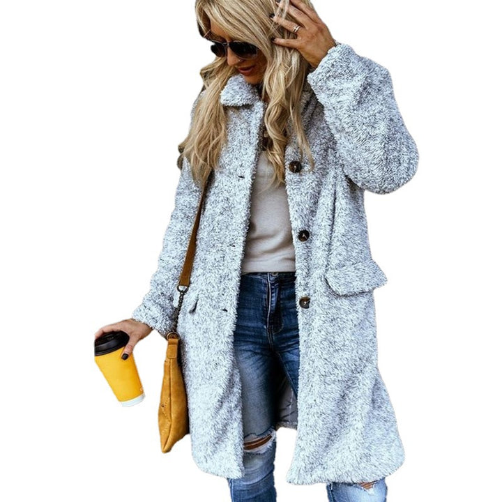 Fleece jacket for women with button closure and practical pockets Lune London