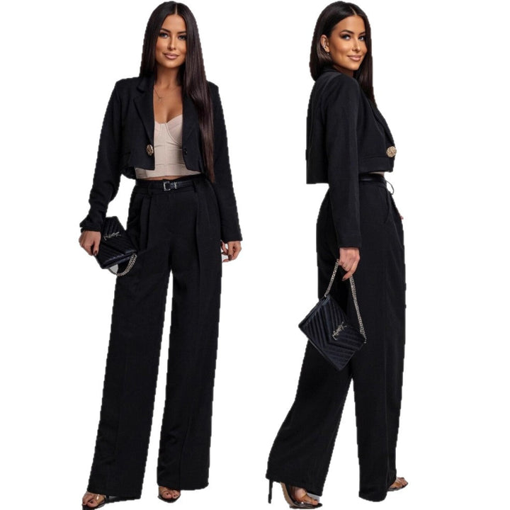 Soft jacket for women with wide pants Lune London