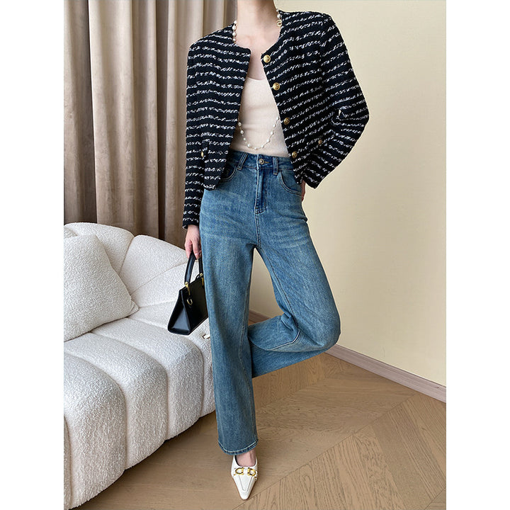 Ladies elegant bouclé jacket with decorative buttons Chic & Stil