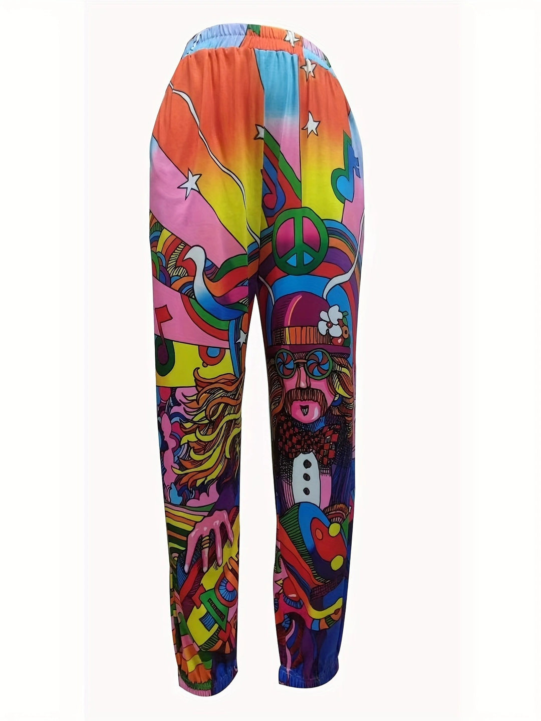 Comfortable casual pants for women with colorful graphic design Lune London
