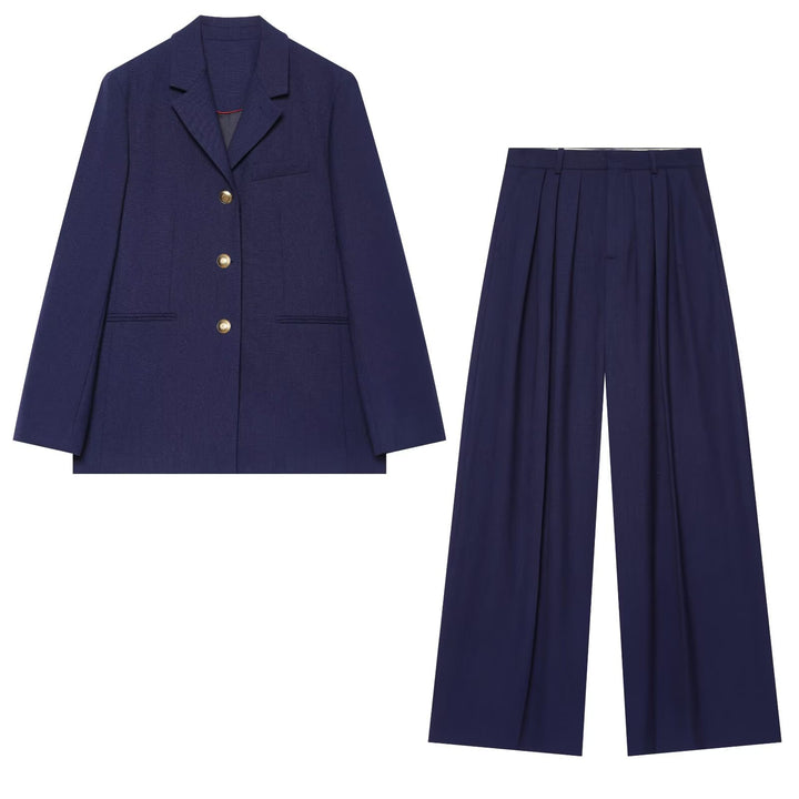 Women's Wide Pleated Trousers in Palazzo Style with High Waist Amarae