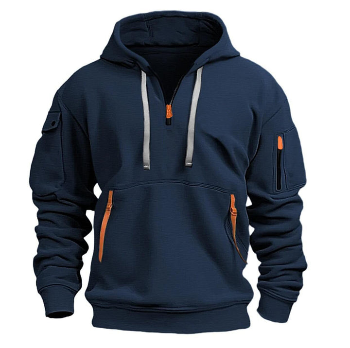 Men's functional hoodie with trendy zip pockets Lune London