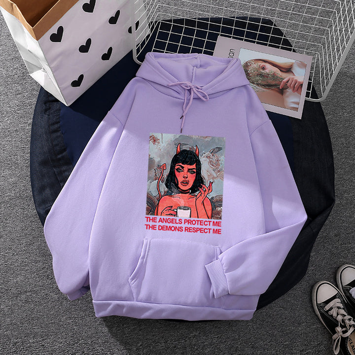 Women's hoodie with creative graphic print Chic & Stil