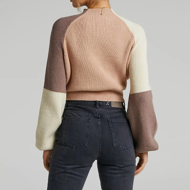 Women's sweater with unique textured knit and voluminous sleeves Lune London