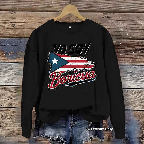Sweatshirt femme avec design créatif Porto Rico et coupe décontractée Chic & Stil