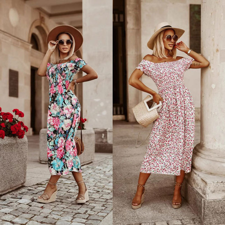 Floral maxi dress for women with adjustable straps Lune London