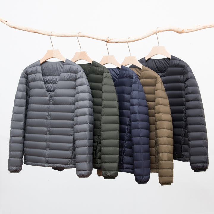 Men's ultralight quilted down jacket without hood Amarae