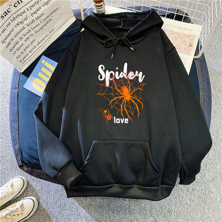 Women's hoodie with creative spider design Chic & Stil