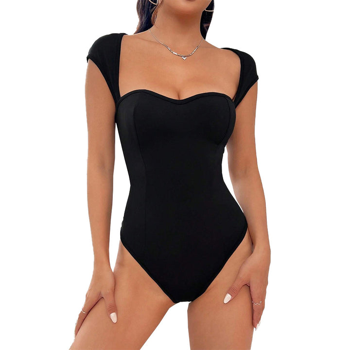 Maillot de bain élégant pour femme avec décolleté en forme de cœur et design texturé Chic & Stil
