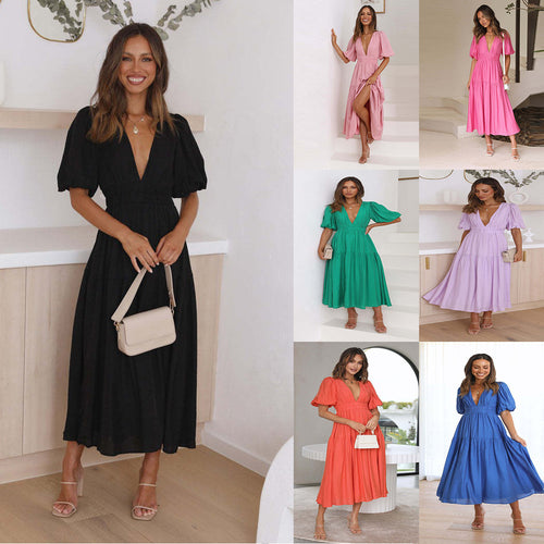 Amarae Bohemian Maxi Dress with Ruffles for Women