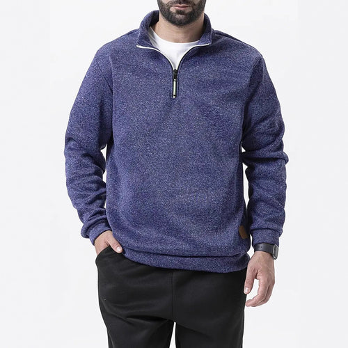 Men's fleece pullover with half zipper Amarae
