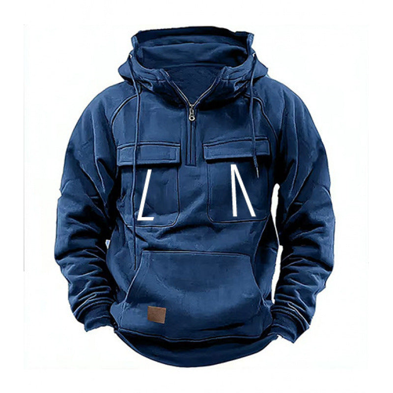 Men's casual hooded sweatshirt with pockets and modern fit Amarae