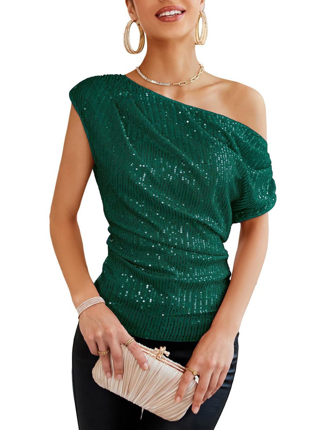 Women's Off-Shoulder Glamour Shirt Lune London
