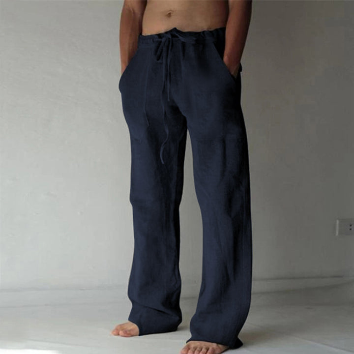Casual linen trousers for men with elastic waistband Lune London