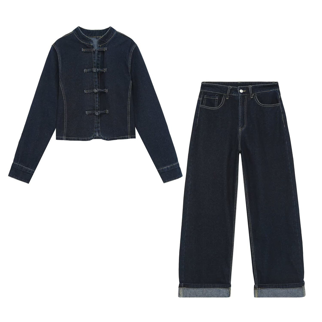 Women Highwaist Wide-Leg Jeans with Wide Leg and Turn-Up Hem Amarae