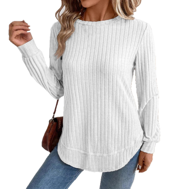Pull en tricot décontracté pour femmes avec rayures verticales Chic & Stil