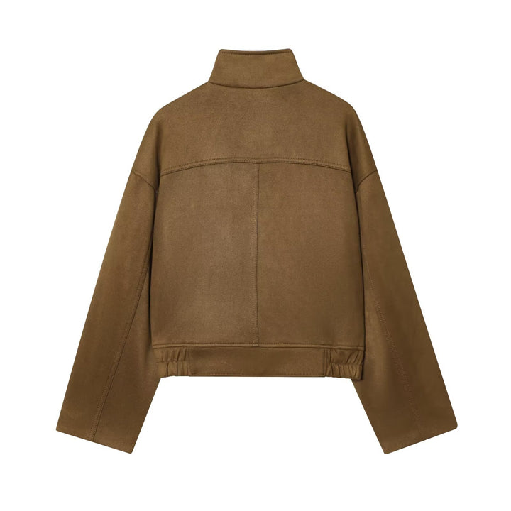 Ladies modern Utility jacket with high collar and practical pockets Lune London