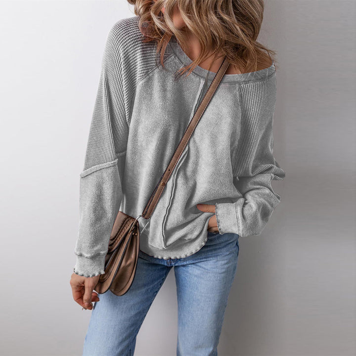 Pull femme décontracté avec décolleté large Lune London