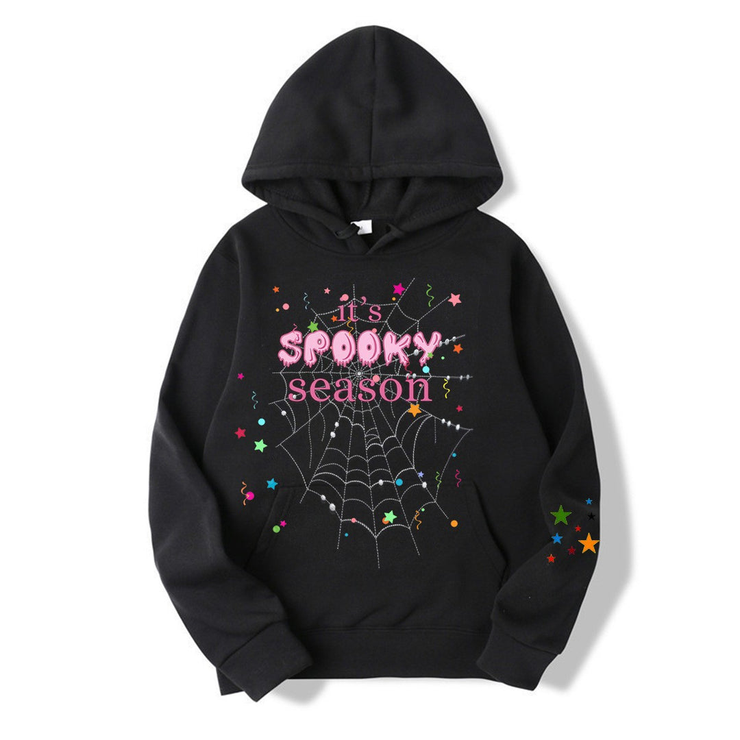 Women cozy hoodie with graphic Halloween design Chic & Stil