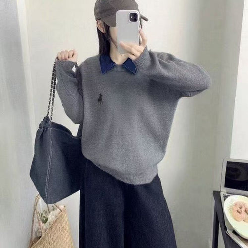 Pull décontracté pour femmes avec structure en maille de haute qualité Chic & Stil