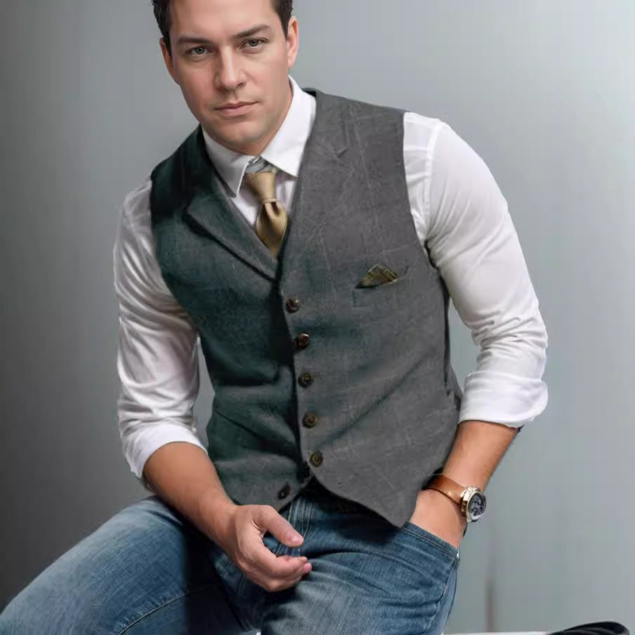 Men's stylish elegant vest in fine fabric Lune London