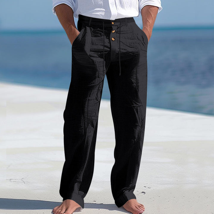 Casual beach pants for men with adjustable waist and practical pockets Lune London
