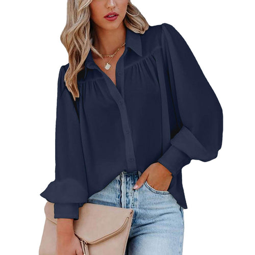 Blouse woman with voluminous sleeves and elegant ruffle details Amarae
