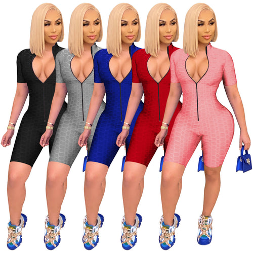 Women's sports jumpsuit with zipper and fitted cut Amarae