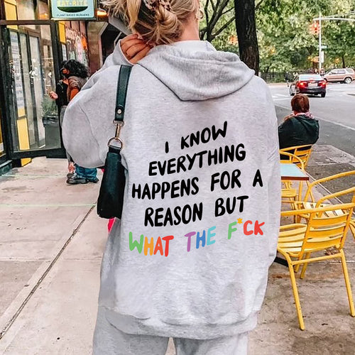 Women's hoodie with inspiring lettering and loose fit Amarae