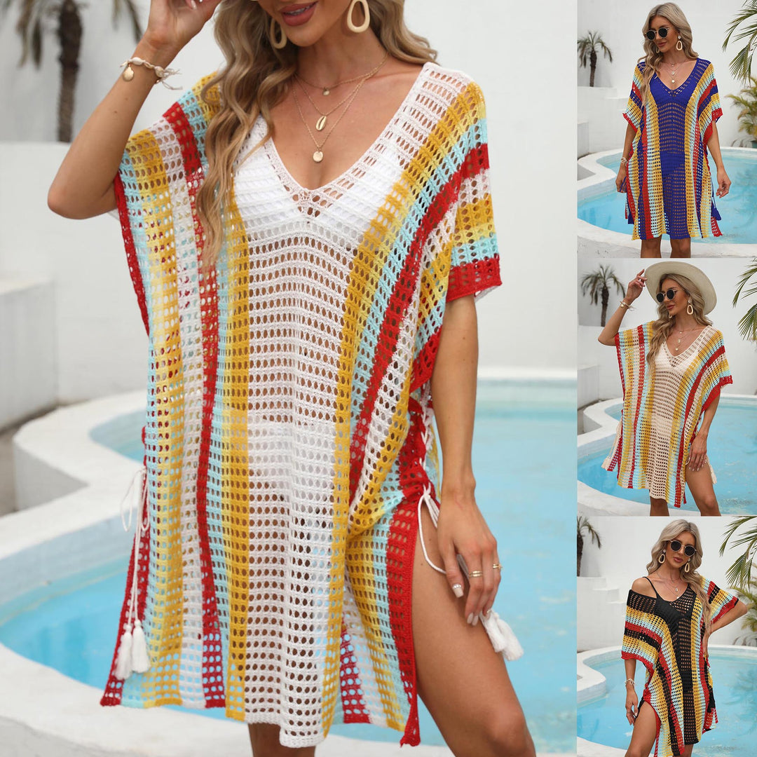 Ladies Open Mesh Beach Cover-up Dress Lune London
