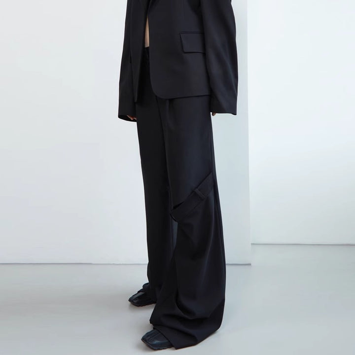 Pantalons de costume amples pour femmes avec des détails innovants Chic & Stil