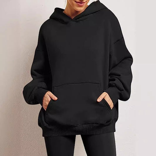 Women oversized casual hoodie with deep collar Amarae