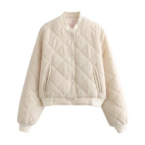 Quilted bomber jacket for women with practical pockets and elastic waist Amarae