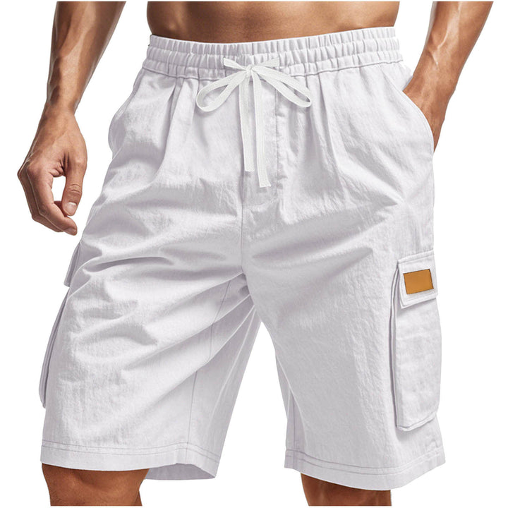 Practical cargo pants for men with elastic waist and side pockets Lune London