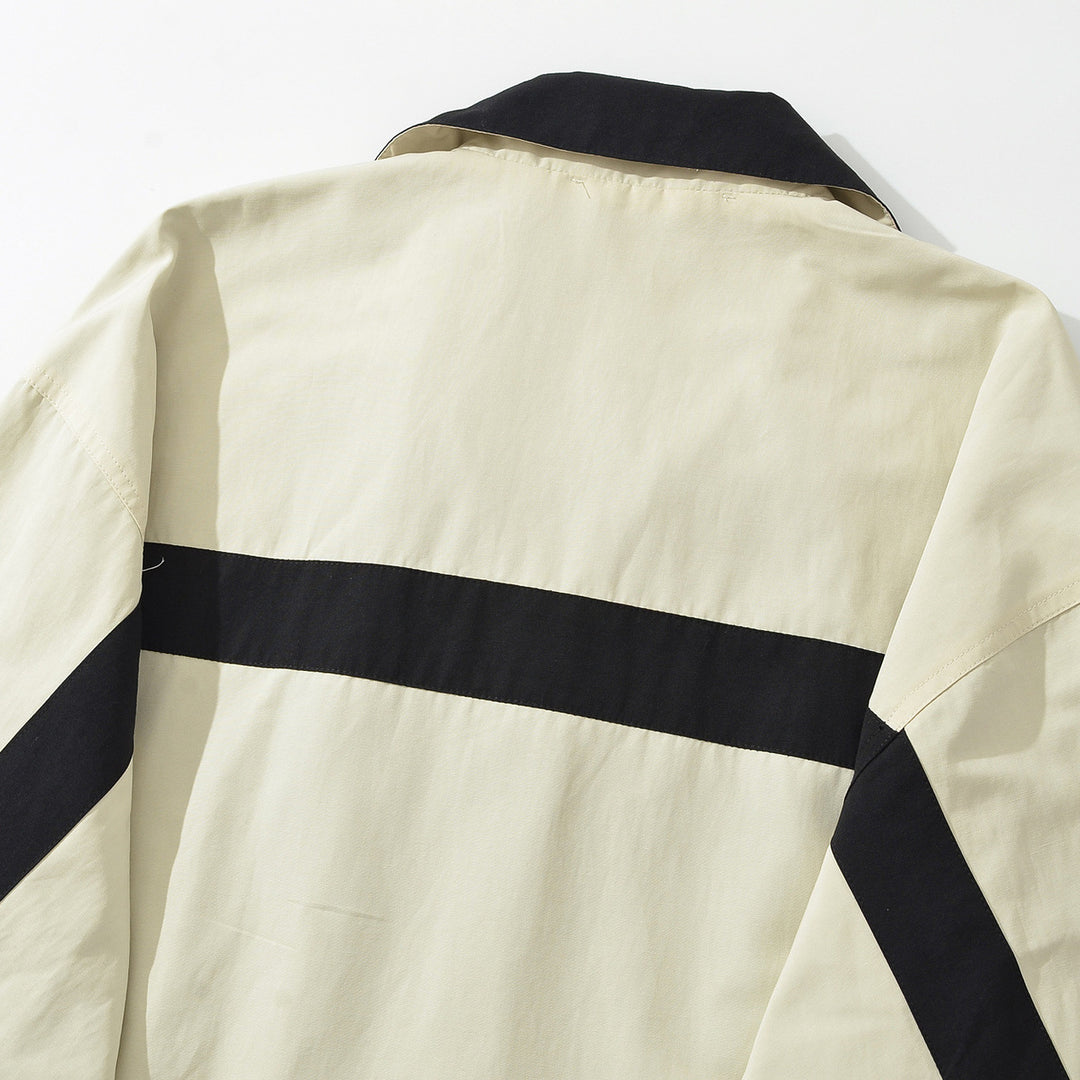 Women's Oversize Track Jacket with Stand-Up Collar, Full-Zip and Contrast Stripes Amarae