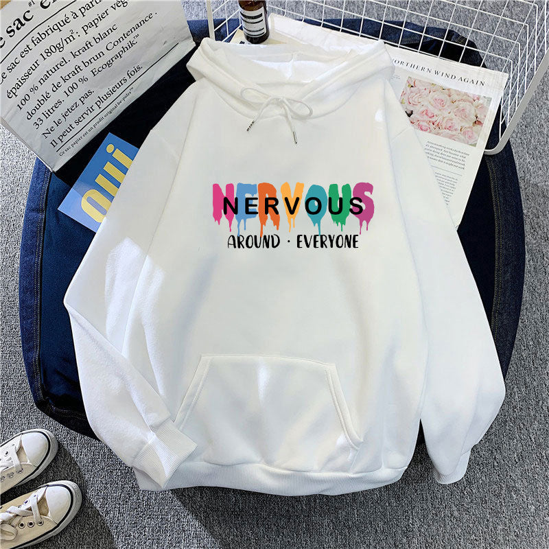 Women's hoodie with creative lettering Chic & Style