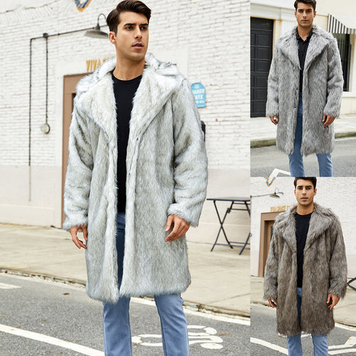 Luxurious faux fur coat for men with a modern design Amarae