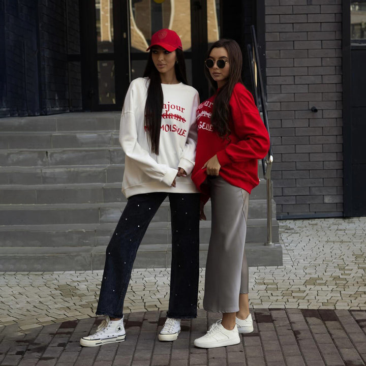 Casual sweatshirt for women with creative inscription Amarae