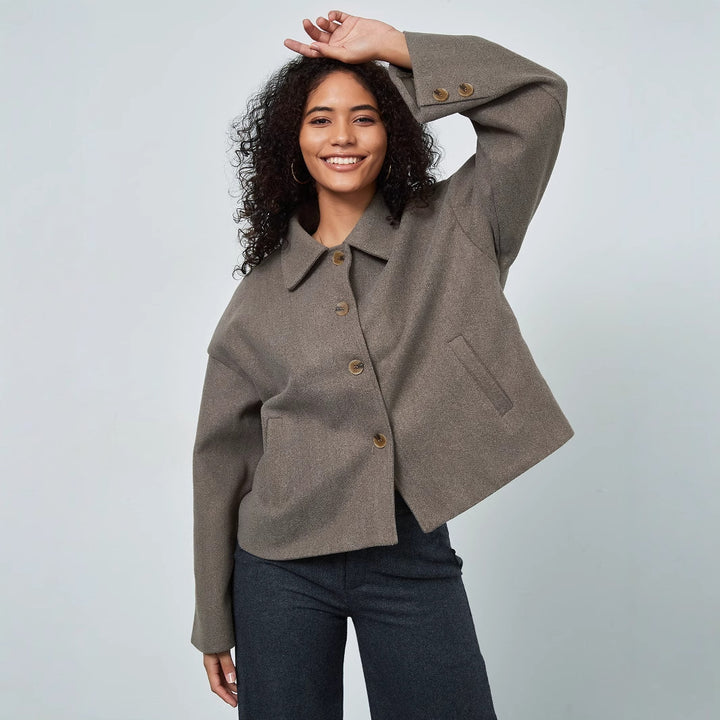 Ladies casual oversized double-breasted jacket Amarae