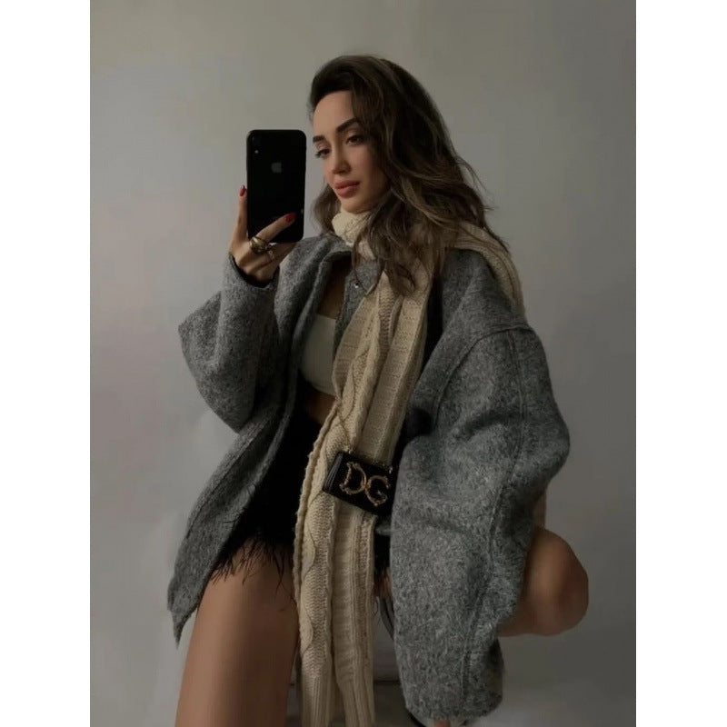 Cool oversized wool blend jacket Women Amarae